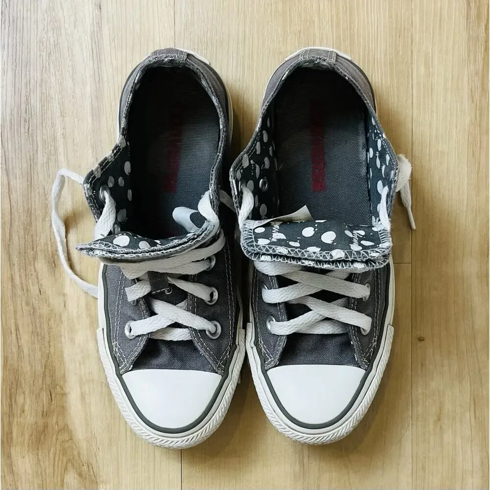 Converse Chuck Taylor All Star Grey Double Tongue Low Top Sneakers Size 5 US